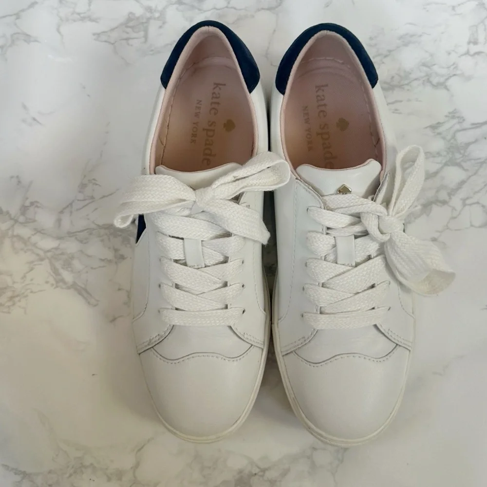 Kate Spade Fez White and Blue Sneakers - Picture 10 of 14
